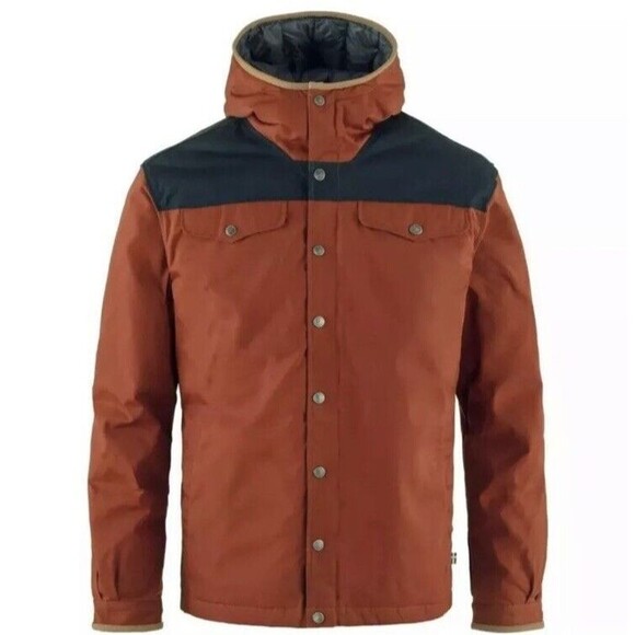 NWT Fjallraven Greenland No 1 Down Mens Jacket Small G-1000 Orange Blue New $500 - Picture 1 of 16